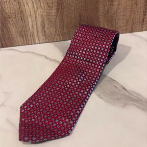 Tommy Hilfiger Red and Blue Patterned Tie